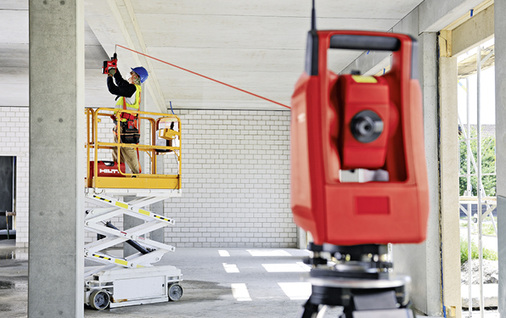 



6
 Lagebestimmung mit einem Bautachymeter. 
