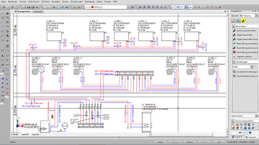 <p>
</p>

<p>
<span class="GVAbbildungszahl">7</span>
 … und Schemapläne, die idealerweise bei Änderungen sofort aktualisiert werden. 
</p> - © Bild: Dendrit Haustechnik-Software

