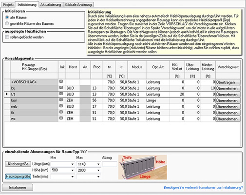 <p>
</p>

<p>
<span class="GVAbbildungszahl">8</span>
 Dialogfenster mit diversen Einstellungen ermöglichen eine rationelle Auslegung von Heizkörpern … 
</p> - © Bild: mh-Software

