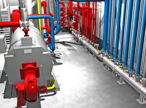 <p>
</p>

<p>
<span class="GVAbbildungszahl">13</span>
 Wird es in der Technikzentrale eng, ist eine zentimetergenaue Planung von Heizkesseln, Pufferspeichern und allen hydraulischen Bauteilen sinnvoll.
</p> - © Bild: liNear

