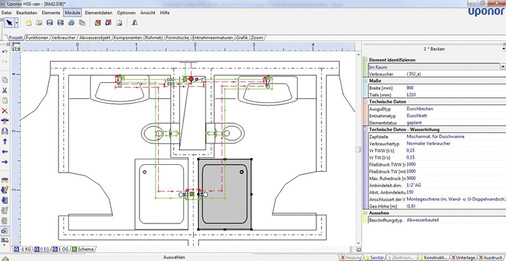 



3
 Durch das Zusammenfassen der Installation von zwei spiegelsymmetrischen Badezimmern kann die Trinkwasser-Installation auch bei zeitweise nicht belegten Zimmern wirksam vor Stagnation geschützt werden. 
