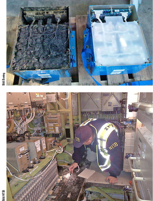 
3
 Batteriebrand im Bordsystem eines Boeing 737 Dreamliners. Vermutlich hatte das Batteriemanagementsystem versagt. Der Newsletter „aero Telegraph“ meldete am 16. März 2015, dass immer mehr Fluggesellschaften Lithium-Ionen-Batterien nicht mehr als Fracht annehmen, da das Risiko eines Brandes zu groß sei. 
