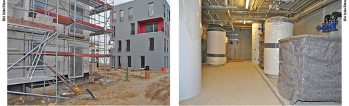 
4
 Der Bauabschnitt II der Wohnsiedlung Neue Gartenstadt Falkenberg wird bereits realisiert. Hier bekommt nicht jedes Gebäude selbst eine Heizzentrale, sondern es werden mehrere Einheiten über größere Wärmepumpenanlagen zusammengefasst. Die gut vor Beschädigungen geschützten WPF-Großwärmepumpen wurden bereits eingebracht.
