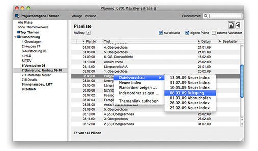 



6
 … und eine Planverwaltung. 
