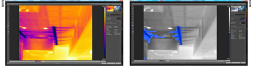 
9
 Mithilfe von Bildbearbeitungsfunktionen lassen sich Sachverhalte besser verdeutlichen: Visualisierung der Luftströmung einer Deckenklimaanlage. 
