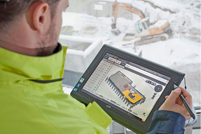 <p>
<span class="GVAbbildungszahl">9</span>
 … auch Mitarbeiter auf der Baustelle lassen sich mit Cloud-Lösungen besser in IT-Prozesse integrieren. 
</p>

<p>
</p> - © Tekla

