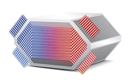 



2
 Das Prinzip des Gegenstrom-Wärmeübertragers. 
