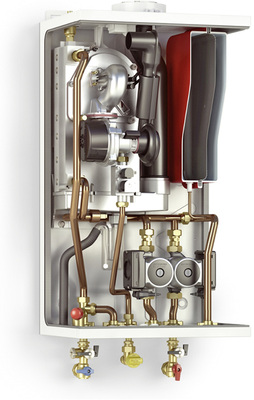 



3
 Der Gas-Brennwertheizkessel EcoTherm Plus WGB EVO (EVO: elektronische Verbrennungsoptimierung) steht in drei Leistungsklassen – 15, 20 und 28 kW – zur Verfügung, wobei in den beiden kleinen Leistungsklassen geringer dimensionierte Pumpen eingesetzt werden. Außerdem wurde die Wärmeübertrager-Geometrie ausAluminium-Silizium angepasst – ein Gussglied für 15 und 20 kW, eineinhalb Gussglieder für 28 kW. Durch weitere Optimierungen wurde ein besonders großer Modulationsbereich bis zu 14,2 % realisiert. Per BUS-Verbindung lassen sich alle weiteren Brötje-Produkte an die ISR-Regelung anschließen. Die Solarfunktionen sind bei der Serie H bereits in der Kesselregelung integriert.
