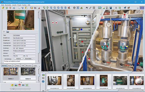 



2
 PictureMap-Detailansicht: Schaltschrank und Heizstation mit Fotos, PDF- und Word-Dateien. 

