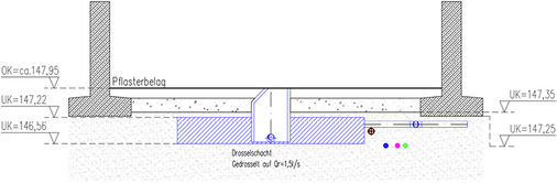 <p>
<span class="GVAbbildungszahl">5</span>
 Schnitt durch die Retentions-Zisterne.
</p>

<p>
</p> - © Eichhorn

