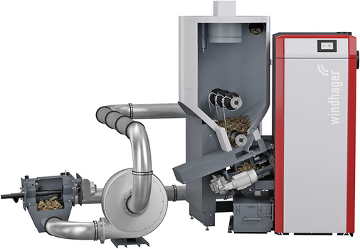 
2
 Der PuroWIN ist der erste Hackgutvergaser, der sich mit einer serienreifen Saugförderung zum Brennstofftransport ausstatten lässt. Strecken von rund 25 m und bis zu 7 m Höhenunterschied sind realisierbar. 



