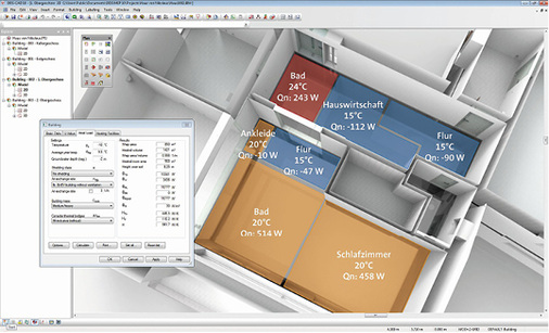 <p>
</p>

<p>
<span class="GVAbbildungszahl">3</span>
 Ist die Heizlast-Software in CAD-Programme integriert, lässt sich in vielen Fällen die Ermittlung von Geometrie-, Raum- und Bauteildaten vereinfachen. 
</p> - © Data Design System

