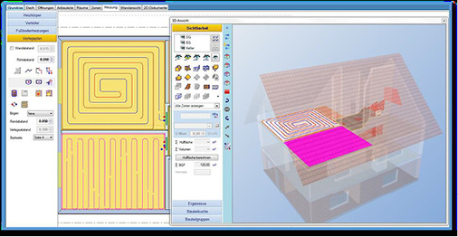 <p>
</p>

<p>
<span class="GVAbbildungszahl">6</span>
 Teilweise werden auch Strangschemen und / oder Verlegepläne für ausführende Betriebe von der Heizlast-Software generiert. 
</p> - © Hottgenroth / ETU

