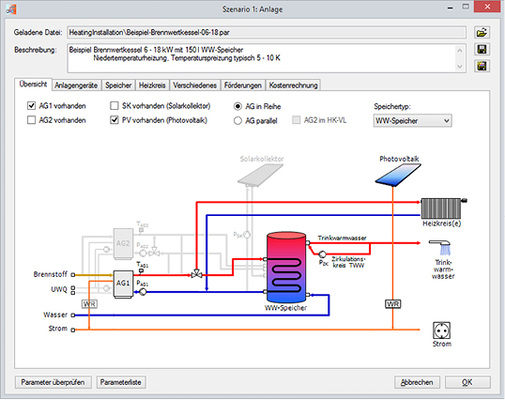 <p>
</p>

<p>
<span class="GVAbbildungszahl">12</span>
 Kann die Kombination von KWK-Anlagen mit Wärmepumpen, Wärme- und Batteriespeichern, Solarthermie- und Photovoltaik-Anlagen berücksichtigt werden, ist eine Optimierung der Gesamtanlage möglich.
</p> - © EUtech Scientific Engineering

