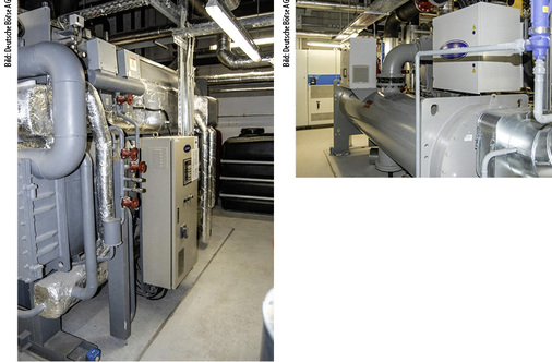 
3
 Absorptionskältemaschine und Turbo-Kaltwassersatz. Um den zunächst hohen Kälteverbrauch zu senken, wurden unter anderem die Sollwerte für die Kälteversorgung angepasst. Bisher ließ sich in diesem Bereich eine Reduktion der Verbrauchswerte um etwa 40 % erzielen. 
