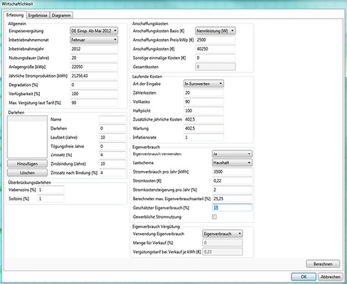 <p>
</p>

<p>
<span class="GVAbbildungszahl">8</span>
 Für die Wirtschaftlichkeits-berechnung müssen zahlreiche Parameter erfasst werden. 
</p> - © Gascad 3D Technologie

