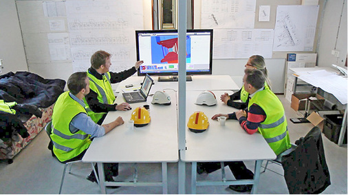 <p>
</p>

<p>
<span class="GVAbbildungszahl">9</span>
 Werden Pläne für die Abstimmung mit Planungsbeteiligten durch BIM-Viewer, Koordinations- und Kooperationsplattformen ersetzt, hilft auch das, Medienbrüche zu vermeiden. 
</p> - © Trimble Solutions

