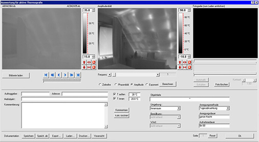 



8
 Auswertungsprogramme vereinfachen die IR-Bildauswertung bei der aktiven Thermografie, etwa von Bilderserien. 
