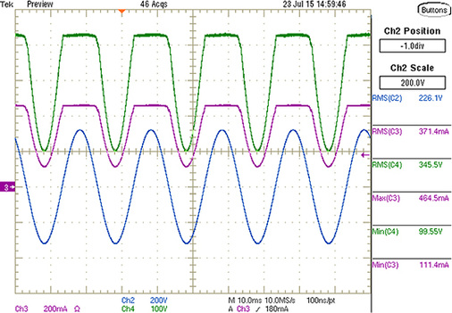 
7
 Messung einer Kommutierungselektronik mit aktiver PFC als Boost-Konverter.



