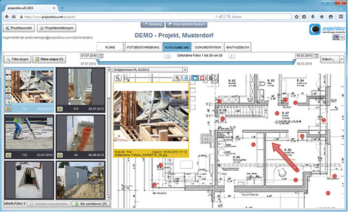 



3
 Im Plan verortete Fotos und Textkommentare bilden die Grundlage für eine nachvollziehbare Baustellendokumentation. 
