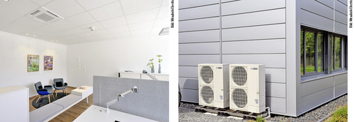 
4
 Hohe Ausstattungsanforderungen gelten auch bei der TGA: Mit einer Blendenhöhe von nur 10 mm fügt sich die Klima-Deckenkassette harmonisch ins Deckenbild ein. Bei den Auswahloptionen zur Komfortklimatisierung war eine hohe Energieeffizienz ein wichtiges Kriterium. 
