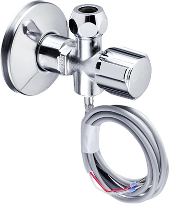 



6
 Zur permanenten Überwachung der Wassertemperaturen gibt es Eckregulierventile mit PT1000-Temperatursensor.
