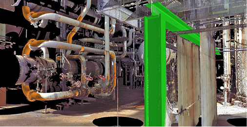 



11
 Kann ein Stahlunterzug in den Anlagenbestand eingefügt werden? Diese und weitere Fragen lassen sich zentimetergenau am PC-Bildschirm vorher abklären. 
