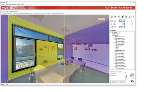 



13
 … aus den mit HottScan vor Ort gewonnenen Mess- und Fotodaten lassen sich am PC Räume dreidimensional modellieren und Mengenauswertungen generieren.

