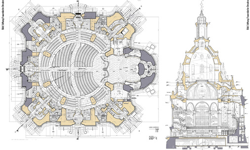 
2
 Grundriss und Schnitt der Frauenkirche Dresden. 
