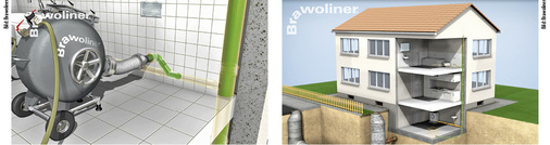 <p>
<span class="GVAbbildungszahl">2</span>
 Für die grabenlose Sanierung von Abwasserleitungen innerhalb von Gebäuden (Inhouse-Sanierung) gibt es bewährte und DIBt-zugelassene Verfahren. 
</p>