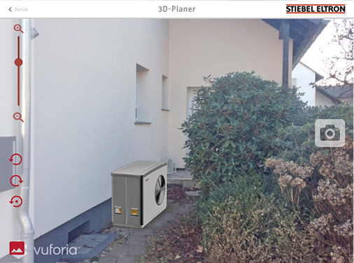 <p>
<span class="GVAbbildungszahl">8</span>
 Augmented Reality nutzen Hersteller für die Präsentation und Konfiguration ihrer Produkte in der individuellen Umgebung des Kunden. 
</p>

<p>
</p> - © Stiebel Eltron

