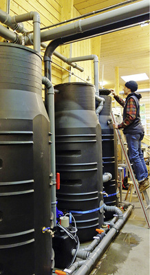 



8
 Mehrstufige Aufbereitungsanlage für Schwarzwasser im Block 6, seit 2014 im Betriebsgebäude untergebracht. 
