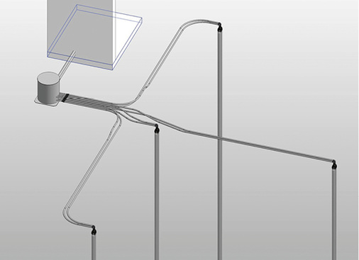 



4
 BIM-3D-Planung eines Geothermieprojekts. Mithilfe der BIM-Planungsmethode lässt sich die Fachkompetenz einzelner an einem Geothermieprojekt beteiligter Fachplaner nahezu verlustfrei zusammenführen. Bislang fehlen jedoch einschlägige Regelwerke mit gewerkeübergreifenden Vorgaben für die Gesamtauslegung Erdwärmesonde, Wärmepumpe und Wärmeübergabesystem. 
