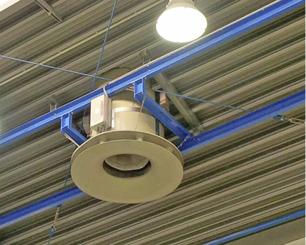 



2
 Die Fortluft wird axial angesaugt, die Zuluft radial über einem Düsenkranz ausgeblasen. 
