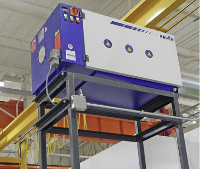 



2
 Ölnebelabscheider auf einem gekapselten Dreh- und Fräszentrum. 
