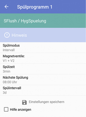 <p>
</p>
<p>
<span class="GVAbbildungszahl">4</span>
 Mit der SetApp sind die Spülmengen und -intervalle der Geberit-Hygienespülung einfach einzustellen. 
</p> - © Geberit
 
4
 Mit der SetApp sind die Spülmengen und -intervalle der Geberit-Hygienespülung einfach einzustellen.