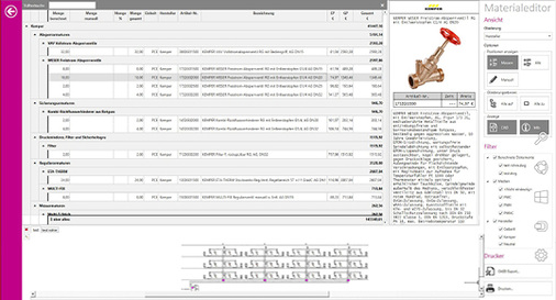 



6
 Editierbare Bauteilkataloge ermöglichen eine detaillierte Planung und Berechnung, beispielsweise von Trinkwassernetzen. 

