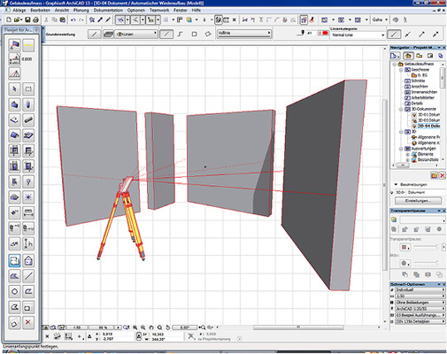 <p>
</p>

<p>
<span class="GVAbbildungszahl">3</span>
 … und teilweise auch eine parallele Eingabe von BIM-Wänden oder -Objekten. 
</p> - © Flexijet

