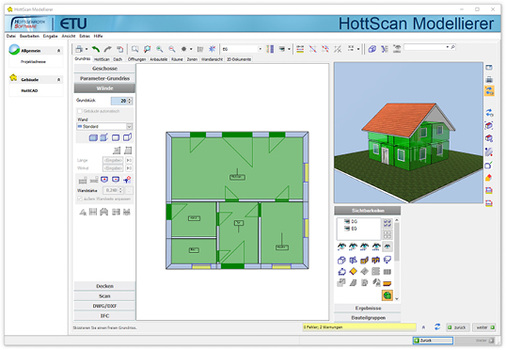 



10
 Aus den 3D-Aufmaßdaten lassen sich CAD-Pläne oder Massen-/Mengenauswertungen für die weitere Planung generieren. 
