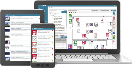 <p>
</p>

<p>
<span class="GVAbbildungszahl">6</span>
 Per Smartphone, Tablett oder Notebook erfasste Brandschutzmaßnahmen oder Mängel lassen sich schneller weiterbearbeiten … 
</p> - © KEVOX

