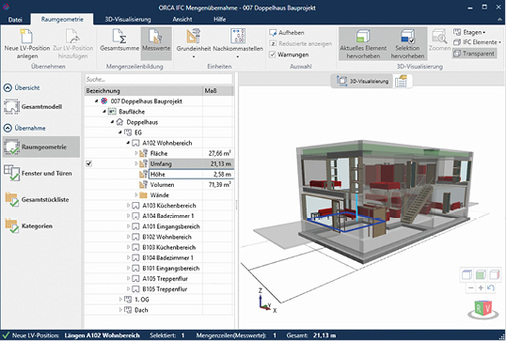 <p>
</p>

<p>
<span class="GVAbbildungszahl">5</span>
 … die Massen- und Mengenermittlung und das Kostenmanagement … 
</p> - © Orca Software

