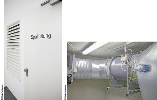 
3
 Die Zentrale der Treppenhaus-Spüllüftungsanlage (TSA) befindet sich im zweiten Untergeschoss des Gebäudes. Im Brandfall kann sie eine Gefährdung durch Rauch in einem notwendigen Treppenhaus ausreichend lange verhindern. Der zweite Rettungsweg wird im Palais am Herzogin Garten Dresden über die Rettungsgeräte der Feuerwehr realisiert. 
