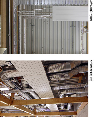 
3
 Alles sichtbar – die Technik einschließlich der Strahlbänder aus Heiz-Kühl-Elementen HKE-CS. 
