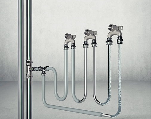 



4
 Die technische Sanierung einer kontaminierten Trinkwasseranlage ist die einzige nachhaltige Maßnahme der Ursachenbekämpfung – beispielsweise die Installation von Reihen- (PWH, PWC) und Ringleitungen (nur PWC), um das Stagnationsrisiko deutlich zu verringern. 
