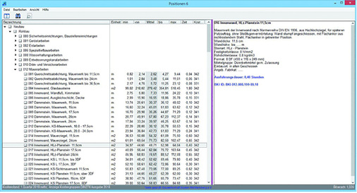 <p>
</p>

<p>
<span class="GVAbbildungszahl">4</span>
 Neben produktneutralen und VOB-konformen Ausschreibungstexten bieten einige Datenbanken auch Baupreise, die anhand abgerechneter Projekte ermittelt werden. 
</p> - © BKI

