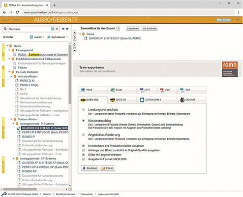 <p>
</p>

<p>
<span class="GVAbbildungszahl">5</span>
 Über zahlreiche Schnittstellen lassen sich die Daten praktisch in alle AVA- und Handwerkerprogramme importieren. 
</p> - © Orca Software

