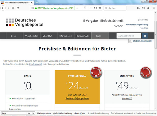 



7
 Preise und Konditionen für Bieter sollte man vorher genau vergleichen. 
