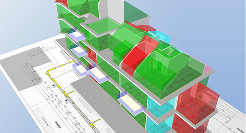 <p>
</p>

<p>
<span class="GVAbbildungszahl">8</span>
 Tragwerksplaner benötigen etwa tragende Gebäudeelemente, Öffnungen oder Durchbrüche, EnEV- und Bauphysik-Software benötigt Gebäudehüll- und Raumdaten. 
</p> - © Hottgenroth

