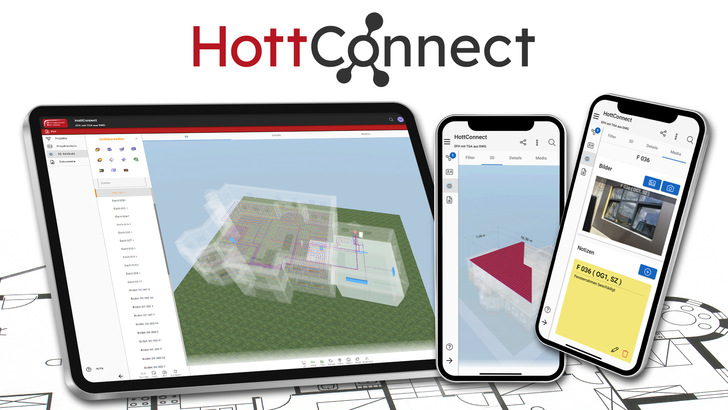 HottConnect: Die Baustelle durch HottConnect immer mobil dabei. - © Hottgenroth Software AG HottConnect: Die Baustelle durch HottConnect immer mobil dabei.