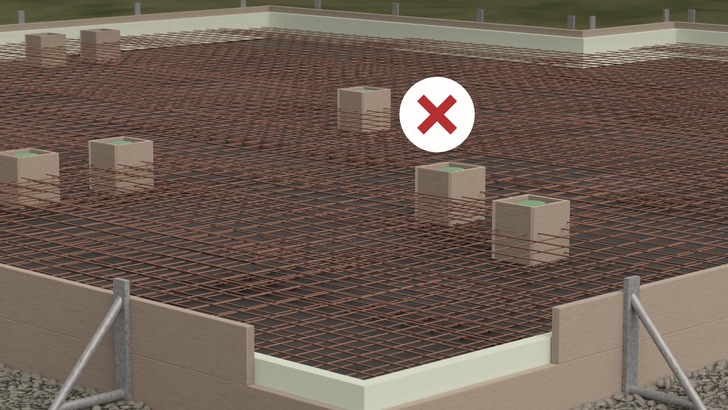 Bisher: Abdichten ohne Dallmer Bitumenmanschette Aussparungen für das Einlassen der Ablaufgehäuse in die Bodenplatte erforderlich